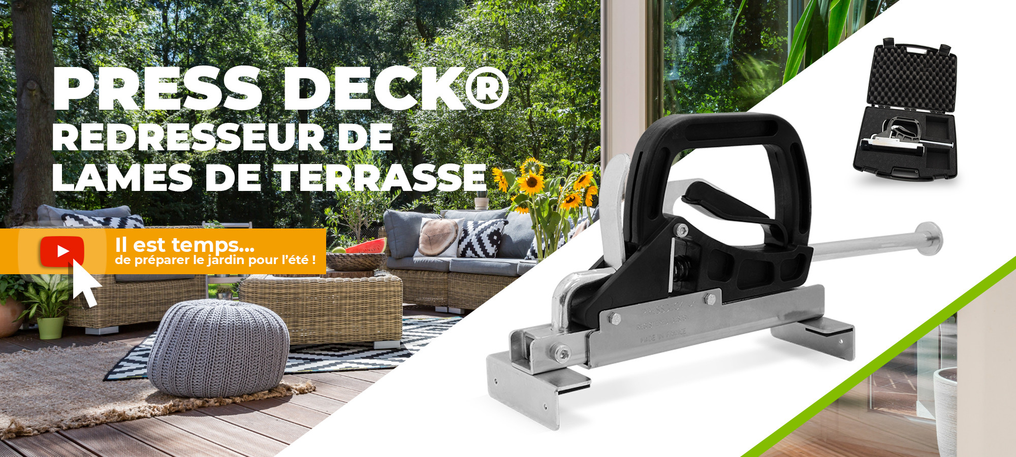 EDMA PRESS DECK® - Redresseur de lames de terrasse